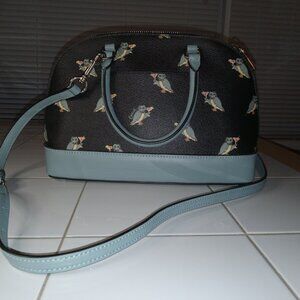 Coach Owl satchel with zip wallet